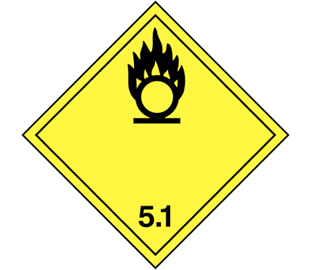 Gefahrgutettafel Gefahrenklasse 5.1